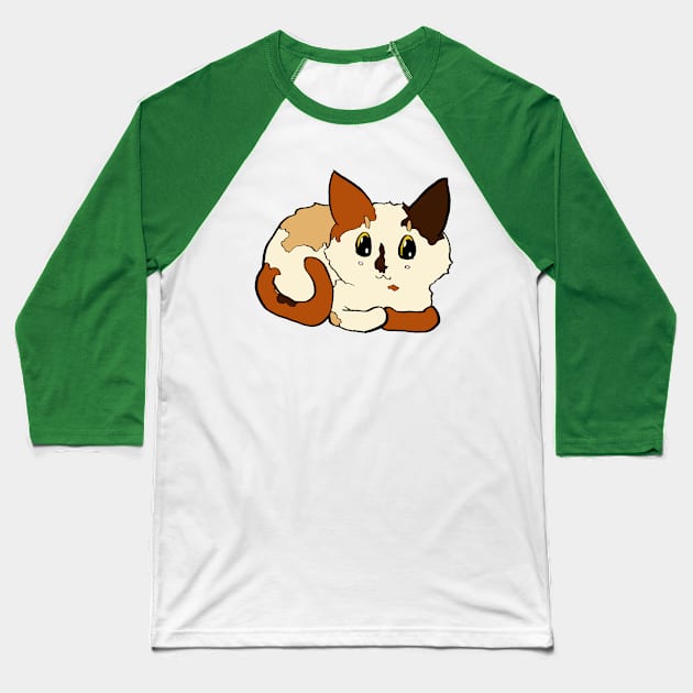 Shelter Cats - Calico Loaf Baseball T-Shirt by FishWithATopHat